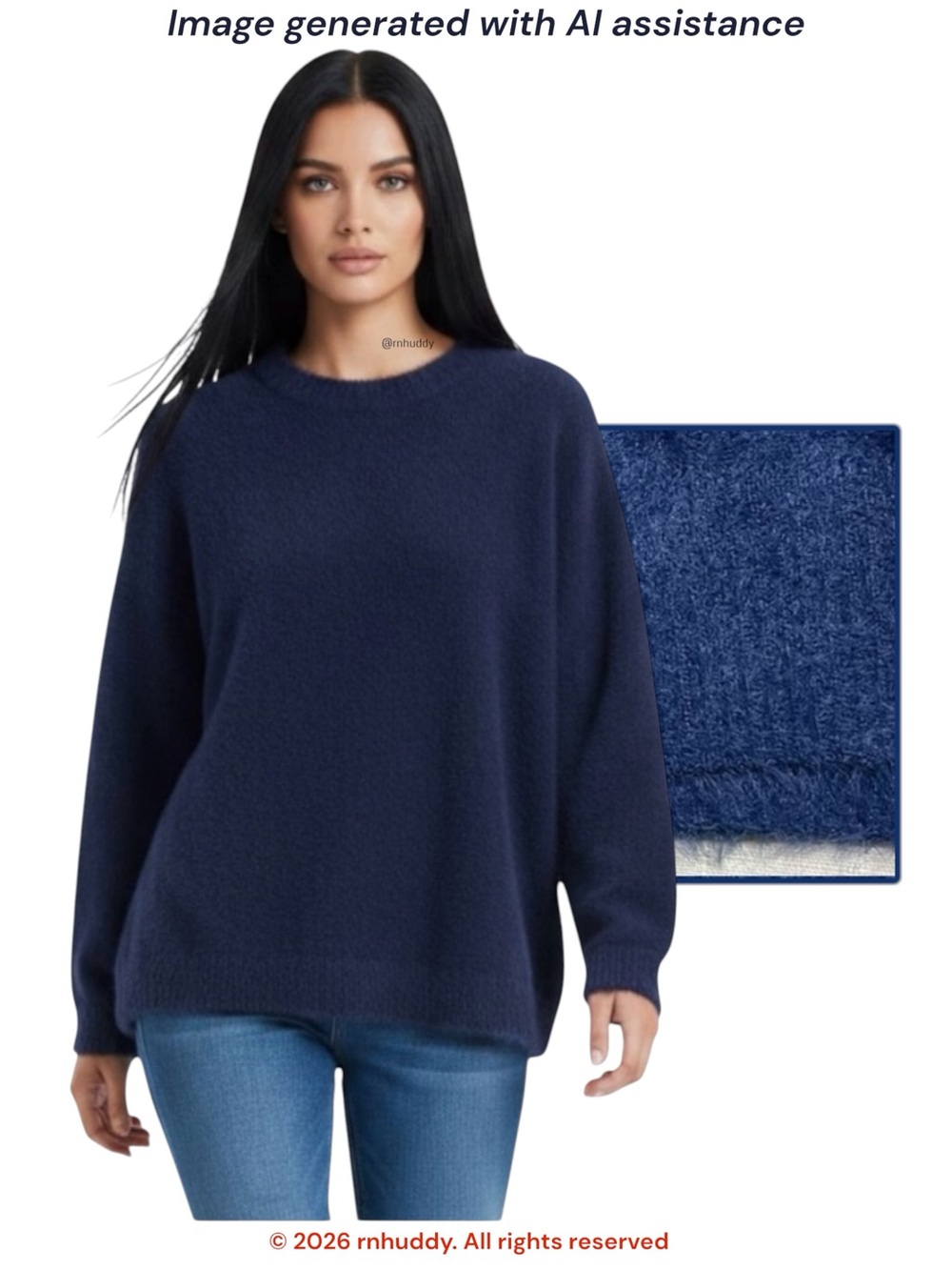 NWT Evolution By Cyrus L blue super soft sweater